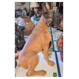 Xl Resin Boxer Dog Figurine 23' Tall, Boxer