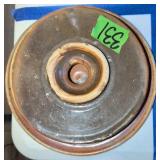 Artisan Crafted Stoneware Pottery Oil Lamp.