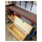 2 Wooden Benches, Storage Crate Bench Seat.