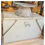 Gray Painted Galvanized Milk Box With Internal