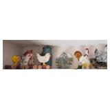 Decorative Milk Can, Rooster Figurines, American