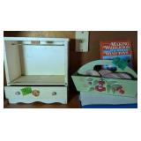 Folk Art Painted Tray, Doll Size Linen Press,
