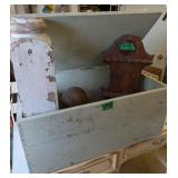 Green Painted Toolbox, New Old Post, Decorative