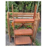 Vinyl Planter, Rustic Country Heart Cut Out Quilt