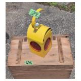 Yellow Metal Parker Chalwyn Traffic Signal Light.