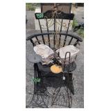 32' Stencil Back Windsor Chair, Metal Eiffel
