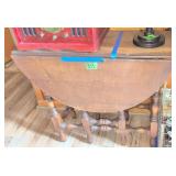 Mahogany Gate Leg Drop Leaf Table With Single