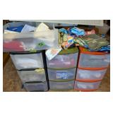 Plastic Storage Totes, Towels, Fabric Etc. Second