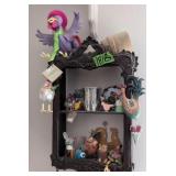 Syroco Wood Wall Mount Shelf, Rooster Figurines,