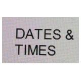 Dates & Times