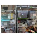 2 White Metal Shelves, Christmas And Fall