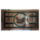 Stained Glass Rooster Suncatcher. 32x17'