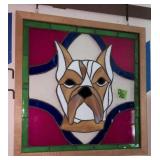 Boxer Dog Window Sun Catcher Looking Straight
