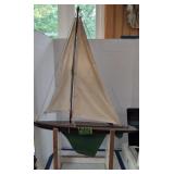 Green Keel Pond Boat Model 20' Long X 28' Tall.