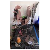 Rooster Decorative Items. Metal Planter,