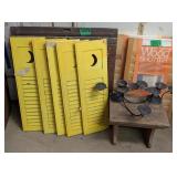 Wood Shutters, Yellow Painted Outhouse Decorative