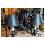 Rooster Themed Hanging 6 Light Fixture 25' Wide