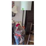 Folding Metal Wire Laundry Cart, Stuffed Rooster,