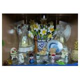 Liquid Filled Bubbling Angel Figurines, Hinged