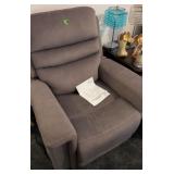 Gray Microfiber Moto Motion Power Lift Chair 39'