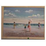 Signed O/c Painting P. Warems. Children Playing