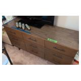 Mcm Dresser 57x17x30'. Laminate Top. Items On Top