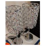 Jeweled Modern Boudoir Table Lamps 16' Tall, 5.5'