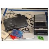 Tape Cassette Recorders. Panasonic Slimline, Sony