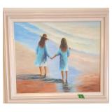 Watkins Signed O/c Painting To Sisters Holding