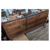 Mcm Walnut Bassett Wide Dresser. Missing One