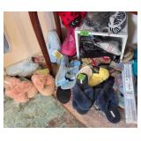 Wicker Crate, Ladies Slippers, Rubber Booty