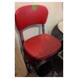 Red Convertible Step Stool Chair.