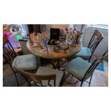 44x36' Bistro Table, 4 Chairs 43' Tall. Items On