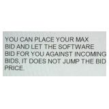 You Can Place Your Max Bid And Let Software Bid