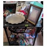Rolling Metal Tea Cart, Plastic Storage