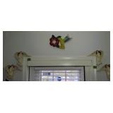 Decorative Hummingbird Wall Clock, Resin Angel