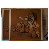 Two Wyman Impaassto Oil Paintings On Burlap On