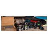 Ladies Purses, Clutches, Footstool.