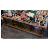 Spanish Revival Style Glass Top Coffee Table.