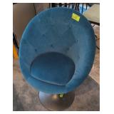 Teal Overman Style Modern Swivel Stool