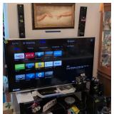 Sharp Aquos 61' Flat Screen Hd Tv, Tv Stand, 3d