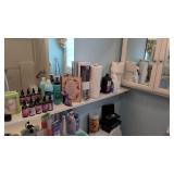 Contents Of Bathroom. Cleaning Supplies, Hair,