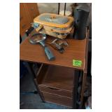 2 Drawer Drop Leaf Side Table Organizer,