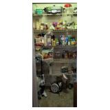 Contents Of Pantry. Paper Plates, Food Items,