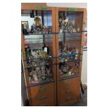 Pair Of Maple Display Cabinets 20x16x72' Each.