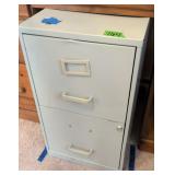 Metal File Cabinet, Office Supplies, Keys.