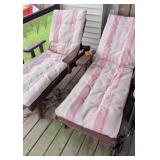 2 Redwood Chaise Lounges. Outside Second Floor