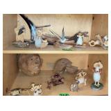 Mcm Miniature Animal Figurines. Corn Husk Etc.