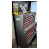 Craftsman Rolling Tool Box, Assorted Hand Tools.