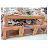 3 Pc Oak Coffee Table Side Table Set. 24x28x21',